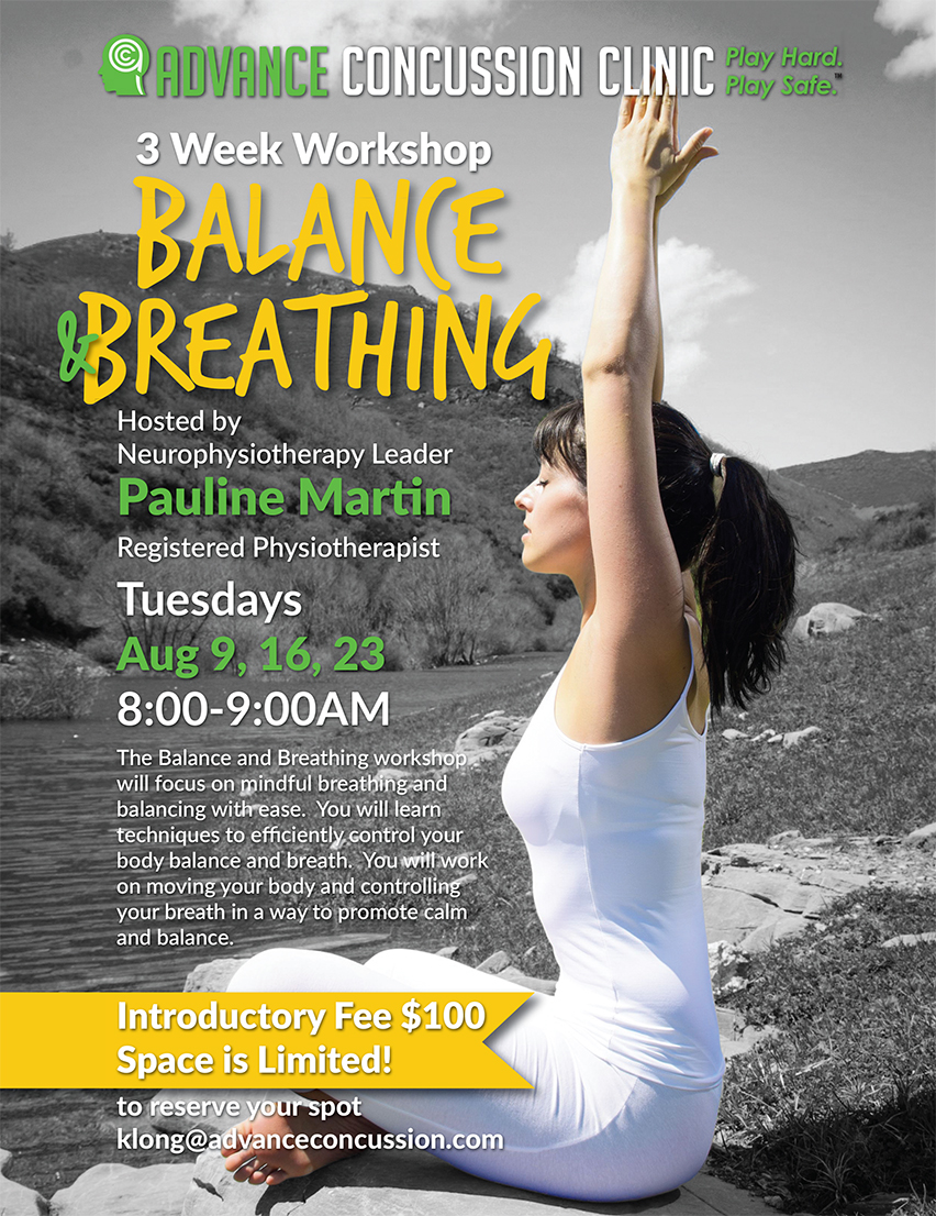 Advance Concussion Clinic Balance & Breathing Poster